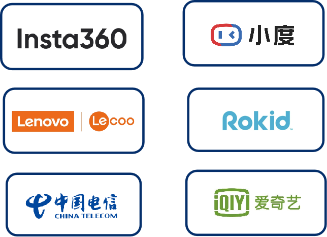 Partners & Clients Insta360 Xiaodu Lenovo / Lecoo Rokid China Telecom iQIYI